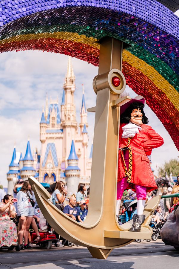 Cinderella Castle with rainbow