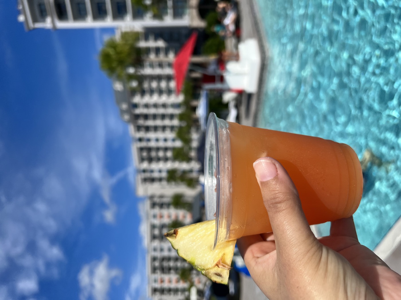 Poolside drink at a Disney resort